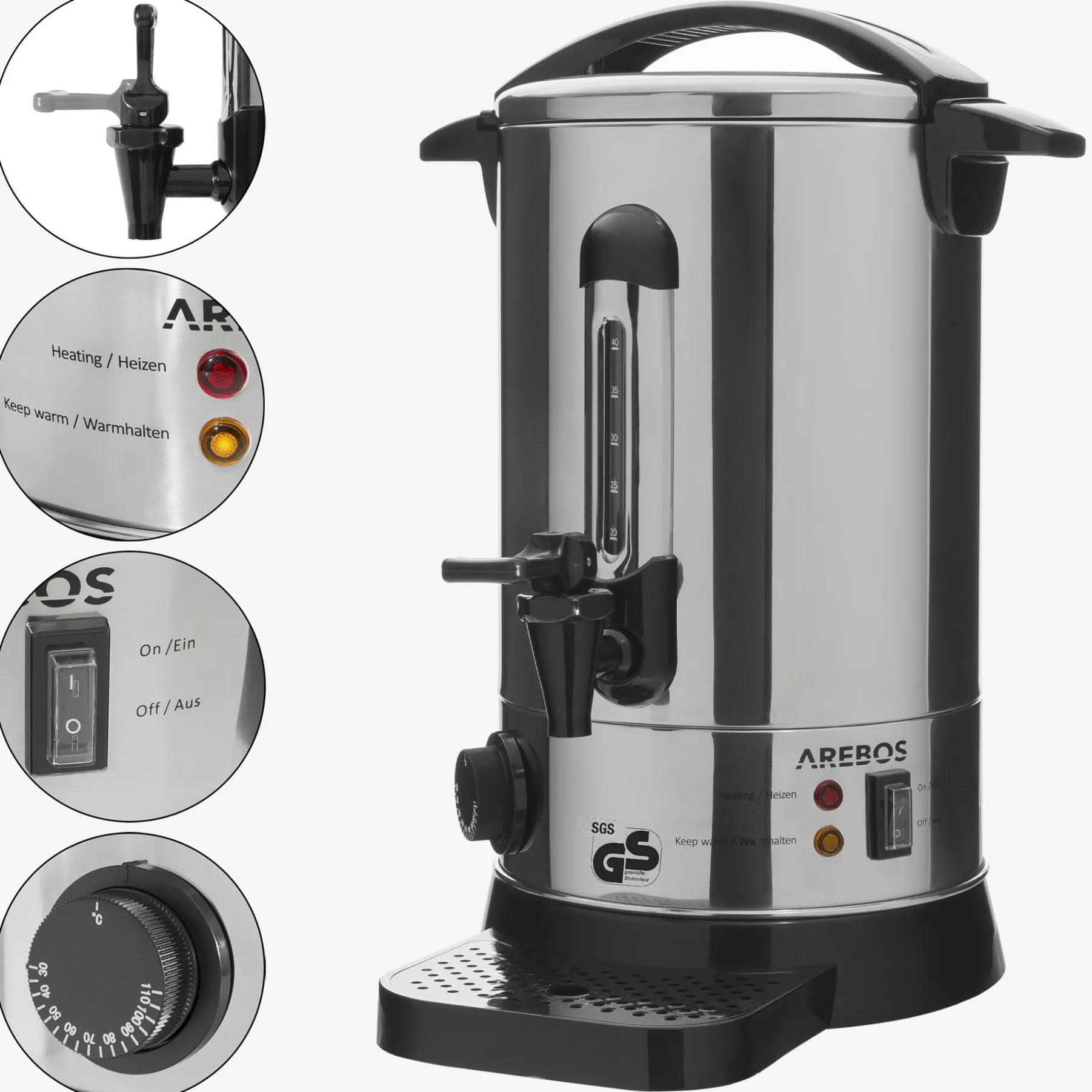 Glühweinkocher 8,8L 950W Edelstahl