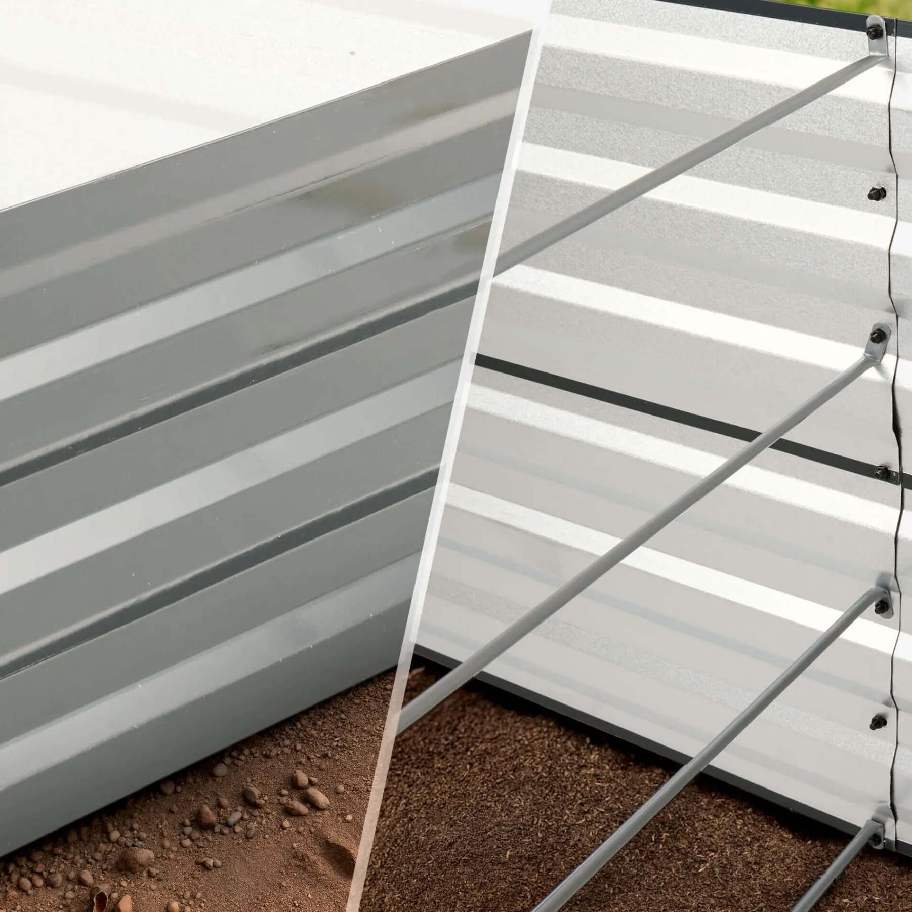 Metall Hochbeet 240 x 90 x 45 cm