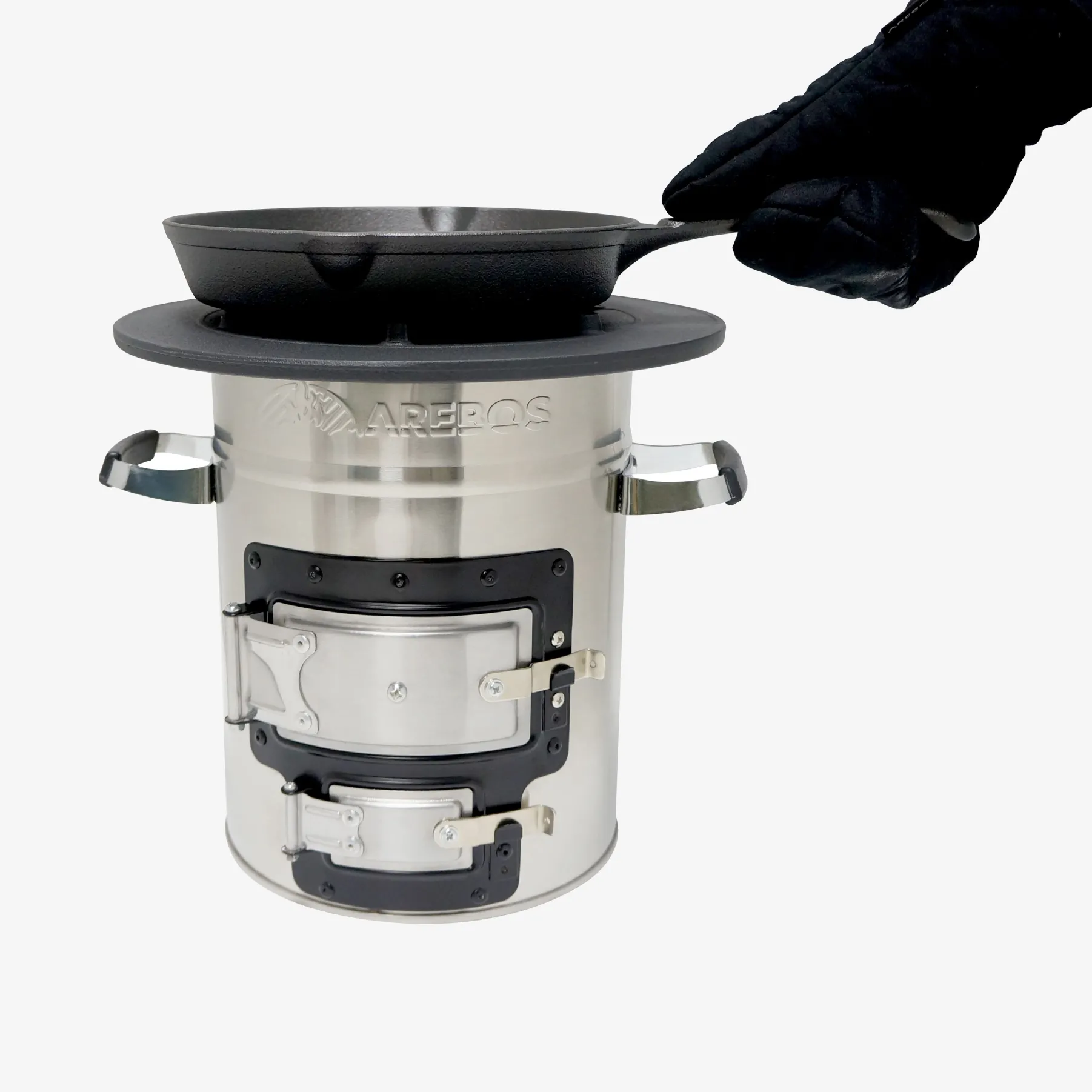 Raketenofen silber inkl. Zubehör