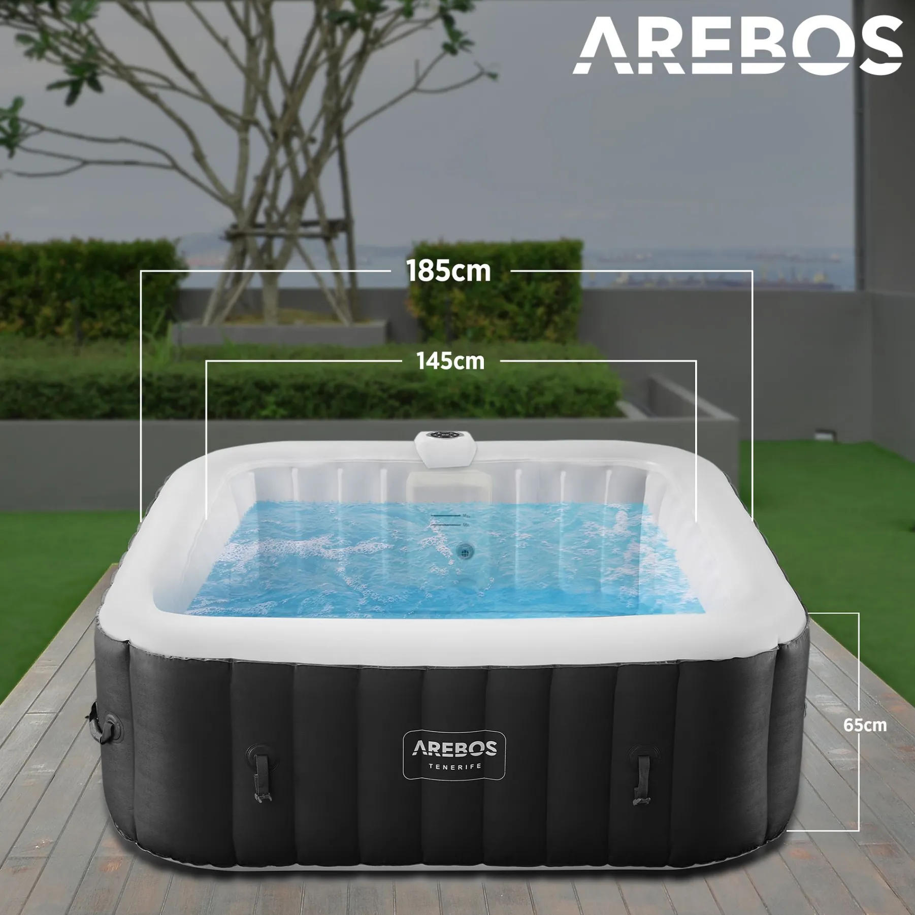 Spa Pool Tenerife quadratisch mit LED - 2400W