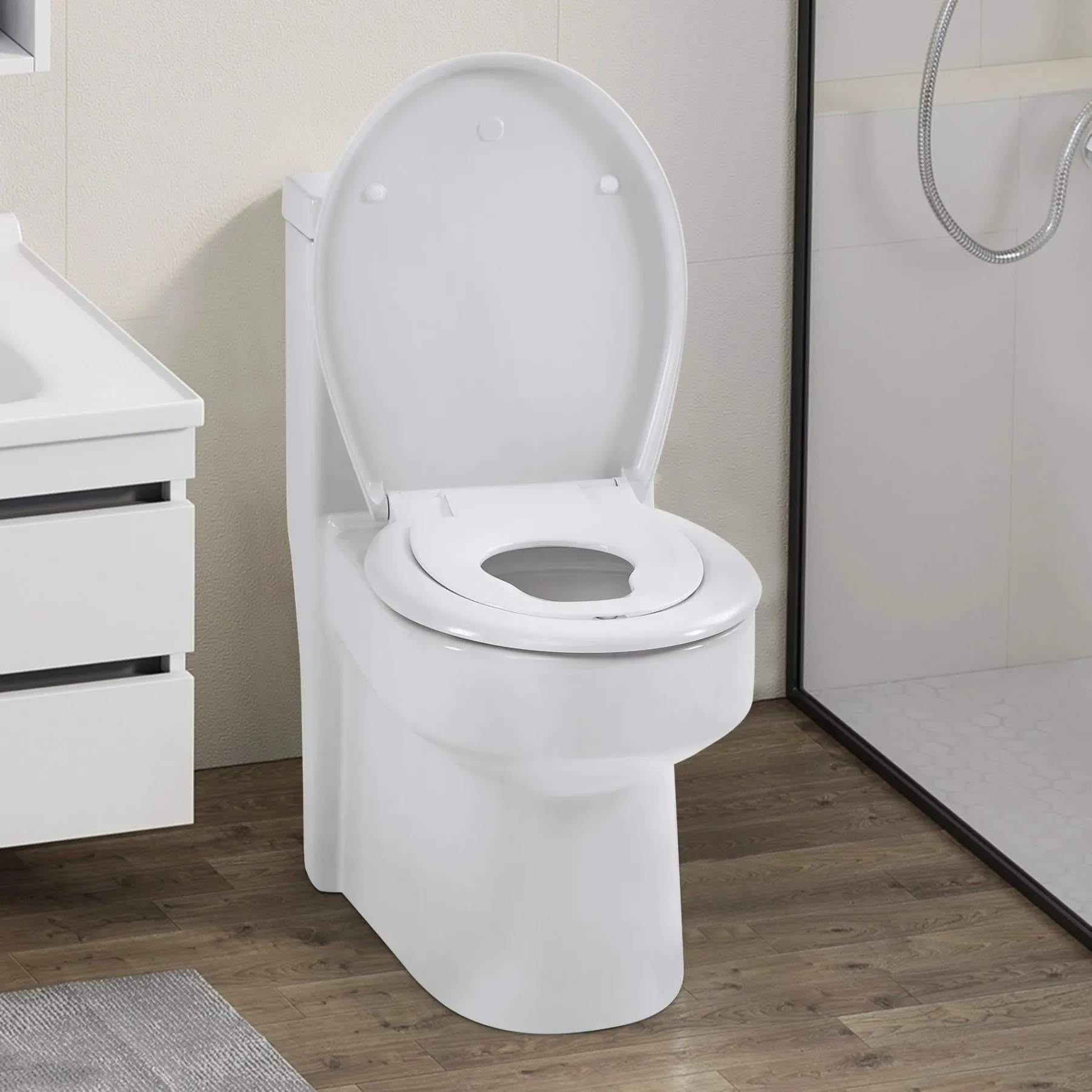 Toilettendeckel Oval mit Kindersitz