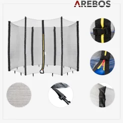 Trampolin Randabdeckung + Netz 305 cm 8 Stangen