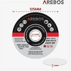 Trennscheiben 125 mm - 200 Stück