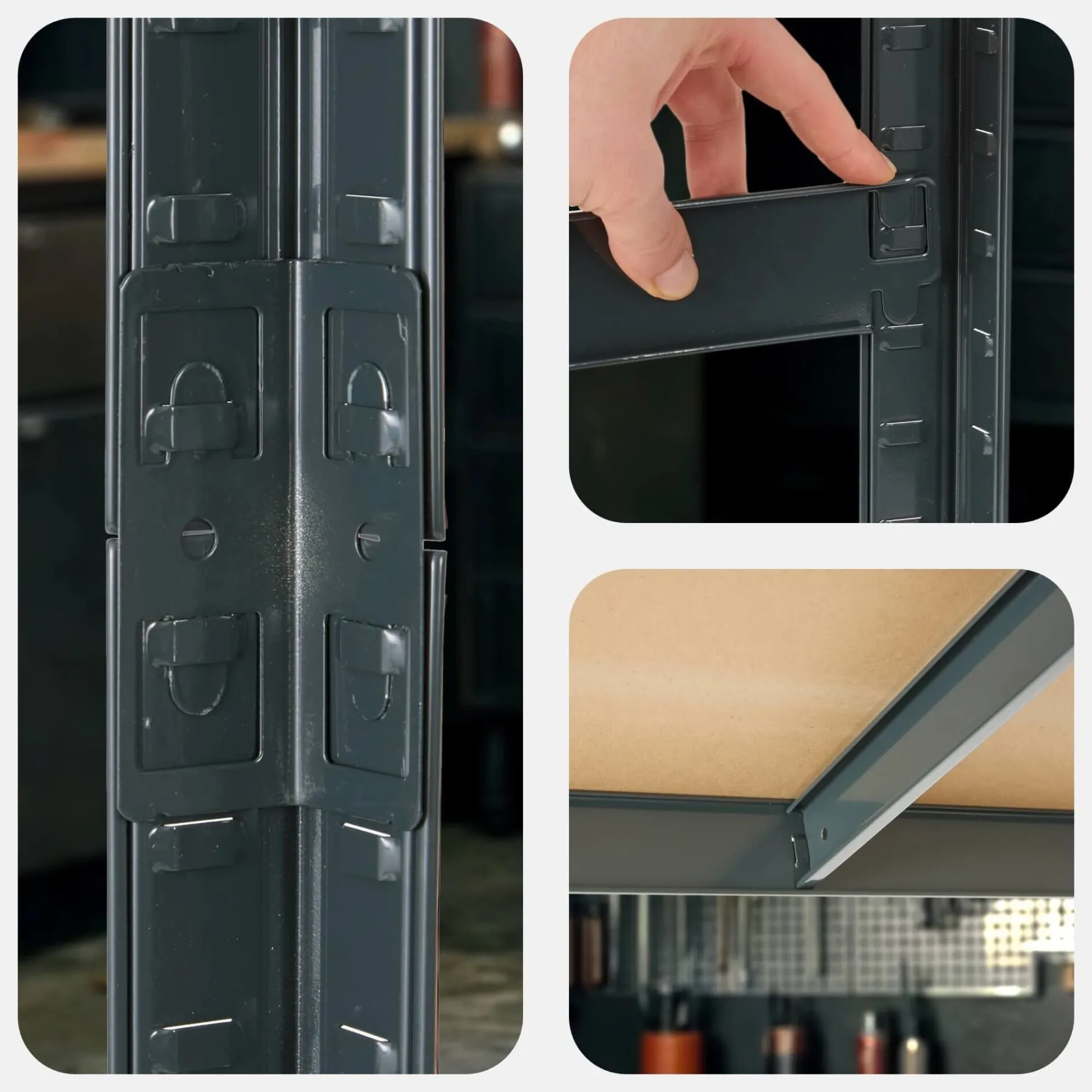 2x Schwerlastregal 180 x 90 x 40 cm 875 kg Anthrazit